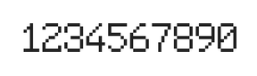 6×9数字点阵字体 ddN69AB0964