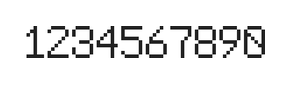 6×9数字点阵字体 ddN69AB0979