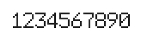 6×9数字点阵字体 ddN69AB1015