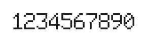 6×9数字点阵字体 ddN69AB1023