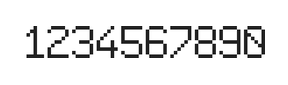 6×9数字点阵字体 ddN69AB1081
