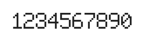 6×9数字点阵字体 ddN69AB1087