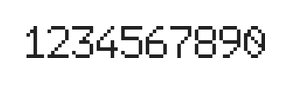 6×9数字点阵字体 ddN69AB1090