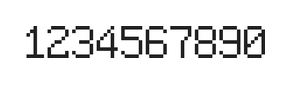 6×9数字点阵字体 ddN69AB1093
