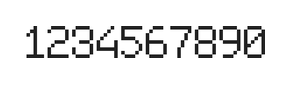 6×9数字点阵字体 ddN69AB1125