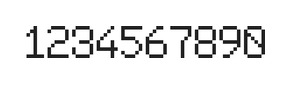 6×9数字点阵字体 ddN69AB1198