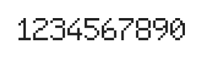 6×9数字点阵字体 ddN69AB1216