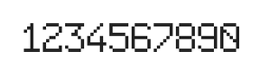 6×9数字点阵字体 ddN69AB1227