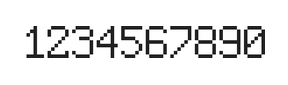 6×9数字点阵字体 ddN69AB1230