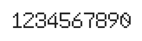 6×9数字点阵字体 ddN69AB1239