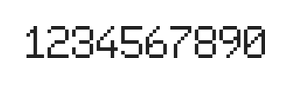 6×9数字点阵字体 ddN69AB1241