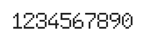 6×9数字点阵字体 ddN69AB1242