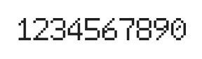 6×9数字点阵字体 ddN69AB1309