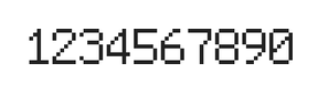 6×9数字点阵字体 ddN69AB1334