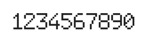 6×9数字点阵字体 ddN69AB1400