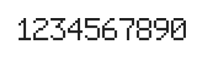 6×9数字点阵字体 ddN69AB1430