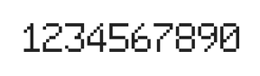 6×9数字点阵字体 ddN69AB1452