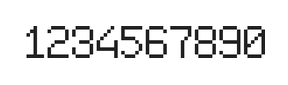 6×9数字点阵字体 ddN69AB1560