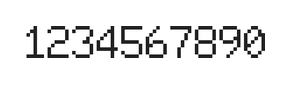 6×9数字点阵字体 ddN69AB1587