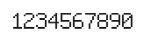 6×9数字点阵字体 ddN69AB1634