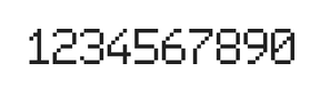 6×9数字点阵字体 ddN69AB1670