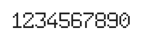 6×9数字点阵字体 ddN69AB1701