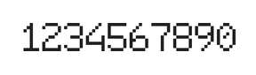 6×9数字点阵字体 ddN69AB1860