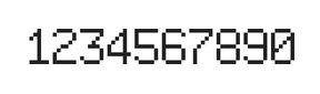 6×9数字点阵字体 ddN69AB1861