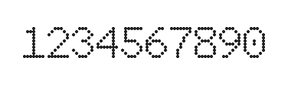 7×10数字点阵字体 ddN710AA0031