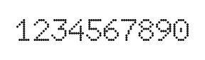 7×10数字点阵字体 ddN710AA0038