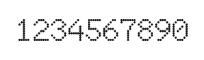 7×10数字点阵字体 ddN710AA0104