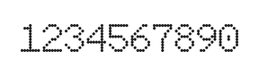 7×10数字点阵字体 ddN710AA0133