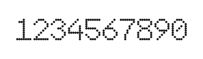 7×10数字点阵字体 ddN710AA0135