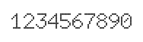 7×10数字点阵字体 ddN710AA0142