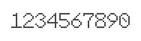 7×10数字点阵字体 ddN710AA0171