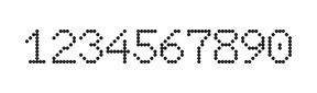 7×10数字点阵字体 ddN710AA0185