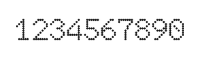 7×10数字点阵字体 ddN710AA0195