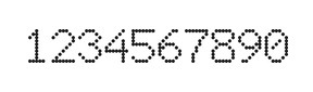 7×10数字点阵字体 ddN710AA0214