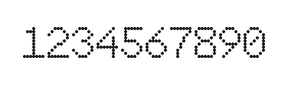 7×10数字点阵字体 ddN710AA0265