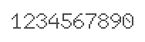 7×10数字点阵字体 ddN710AA0289