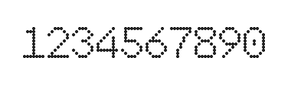 7×10数字点阵字体 ddN710AA0300