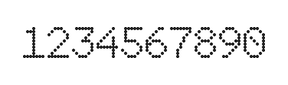 7×10数字点阵字体 ddN710AA0313