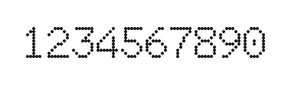 7×10数字点阵字体 ddN710AA0389
