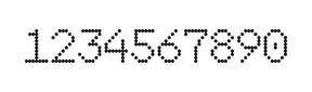 7×10数字点阵字体 ddN710AA0502