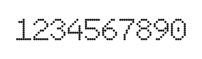 7×10数字点阵字体 ddN710AA0525