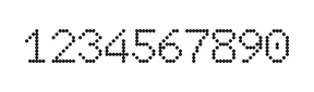 7×10数字点阵字体 ddN710AA0531