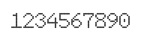 7×10数字点阵字体 ddN710AA0742