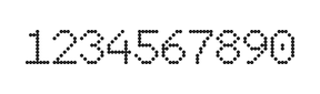 7×10数字点阵字体 ddN710AA0881