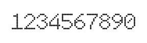 7×10数字点阵字体 ddN710AA0899