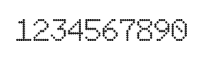 7×10数字点阵字体 ddN710AA0906